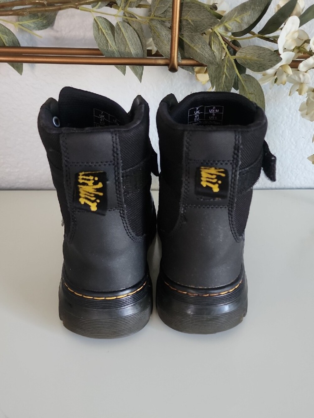 Dr. Martens Black Tactical Lace-Up Boots with Ankle Strap - Picture 6 of 13